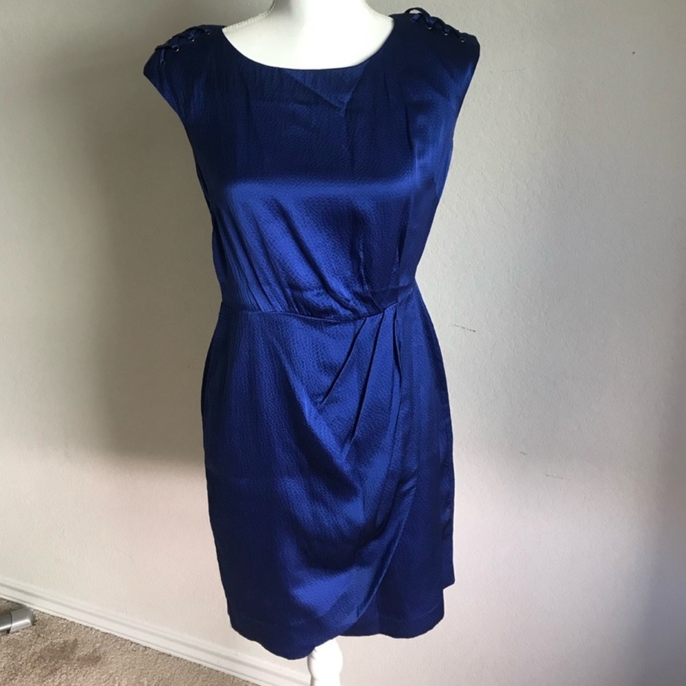 Cynthia Steffe dress cobalt blue for parties and events 0 dry cleaned $230 retal
